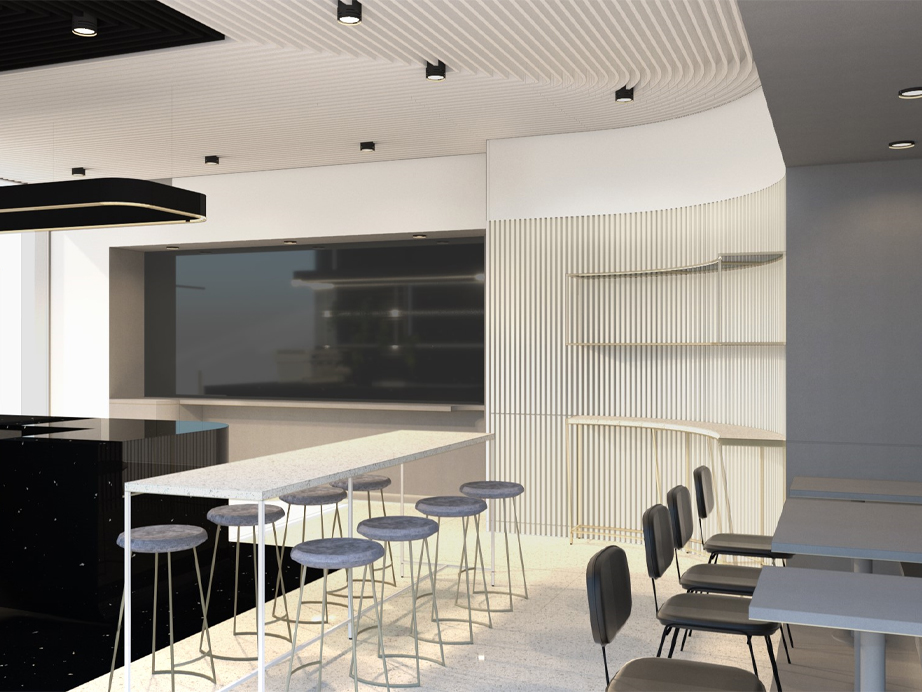 Luxury Coffee Bar Seating Render - TAG Catering Equipment UK