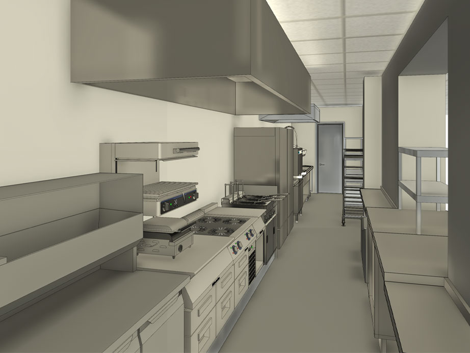 New Park Manor 3D View of the Cookline - TAG Catering Equipment UK